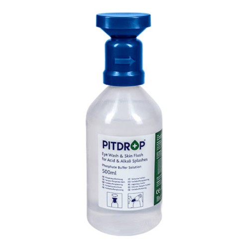 PİTDROP Göz Yıkama Solüsyonu 500ml Aparatlı Kimyasal Sterile Fosfat 4,9%  